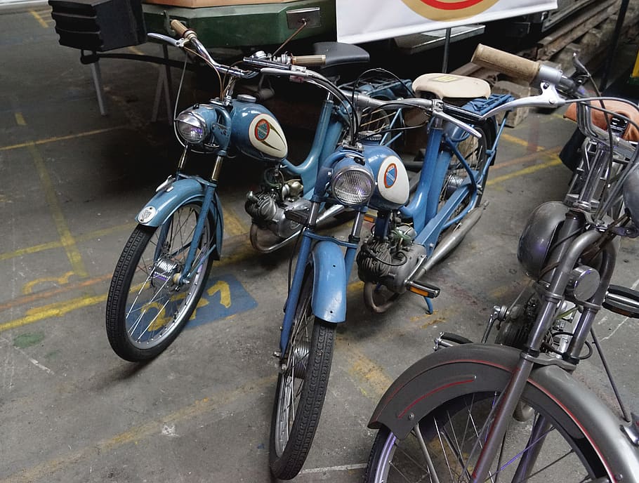 moped, old, blue, sitta, museum, oldtimer, transportation, mode of transportation HD wallpaper