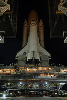 atlantis space shuttle, rollout, launch, pad, cape canaveral HD wallpaper