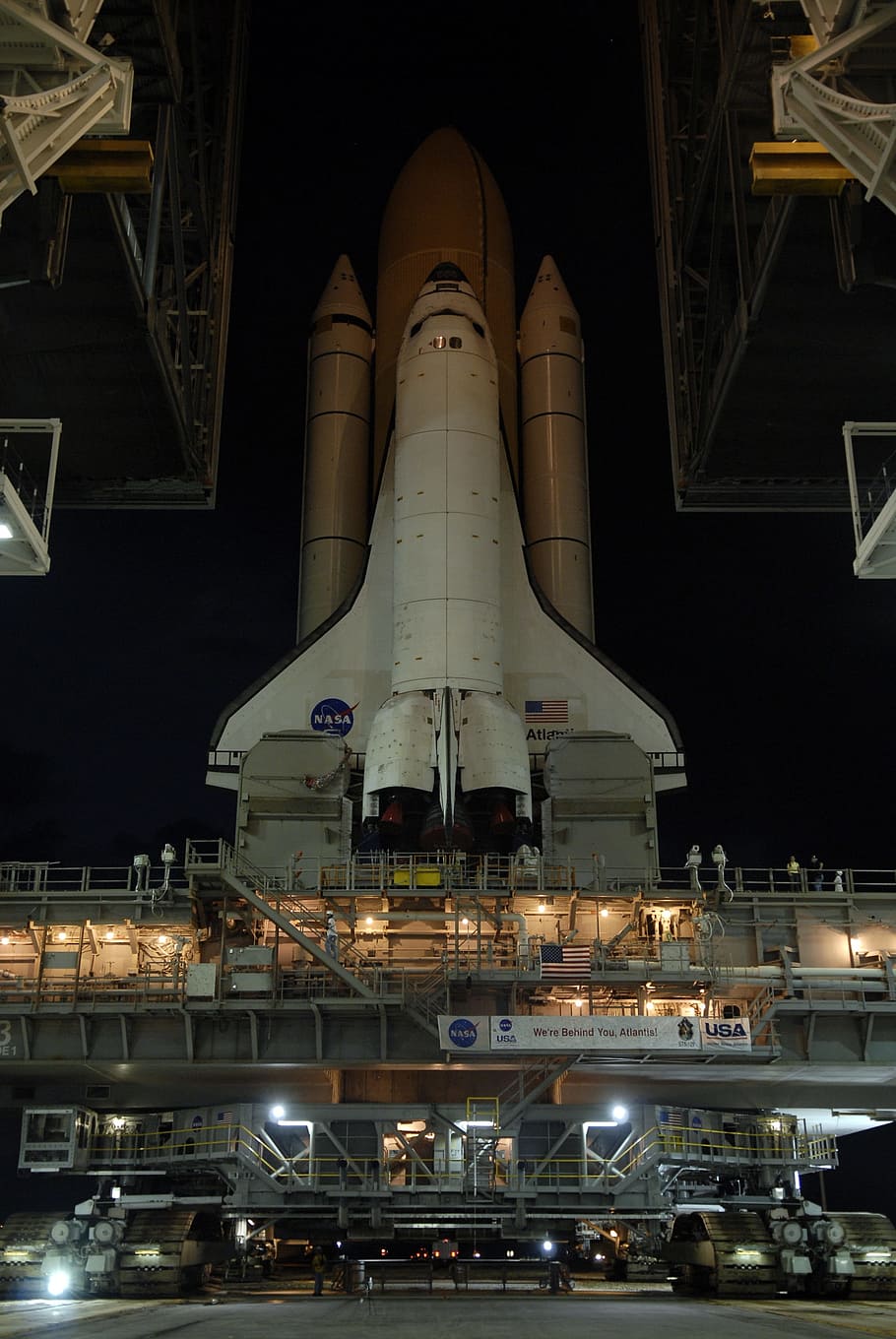 atlantis space shuttle, rollout, launch, pad, cape canaveral