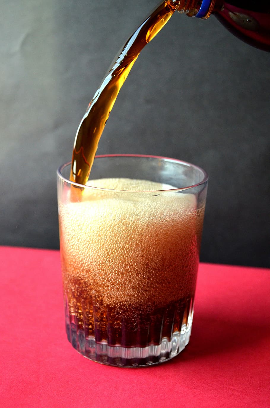 bottle poring clear drinking glass, coca cola, refreshment HD wallpaper