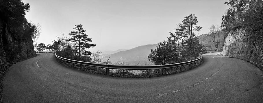turn, highway, imagination, road, mountain, serpentine road HD wallpaper