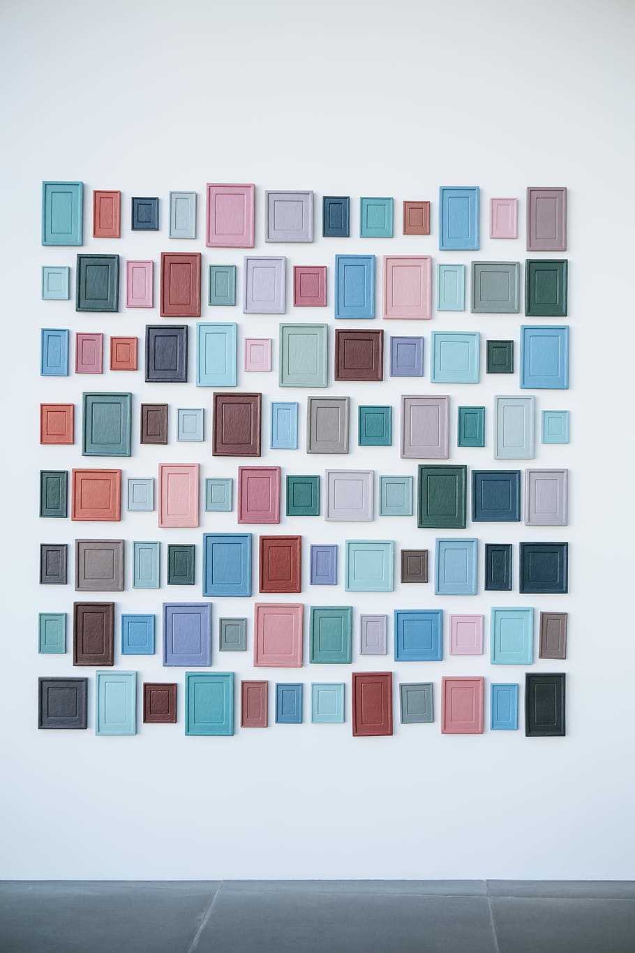 photo frame lot, assorted-color photo frame lot on white wall paint HD wallpaper