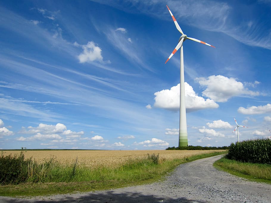 Pinwheel, Away, Wind, Clouds, Landscape, vision, fields, nature HD wallpaper