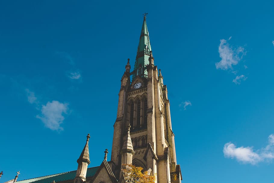 architecture, building, infrastructure, cathedral, church, blue HD wallpaper