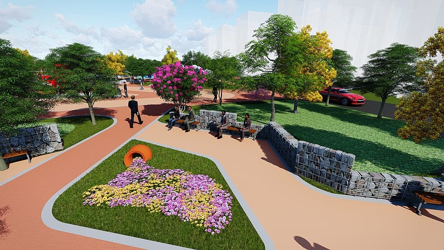 community renderings, perspective, partial, plant, flowering plant HD wallpaper