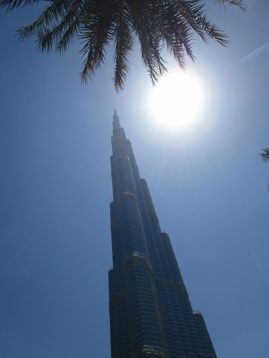 burj khalifa, skyscraper, dubai, u a e, the world's tallest building HD wallpaper