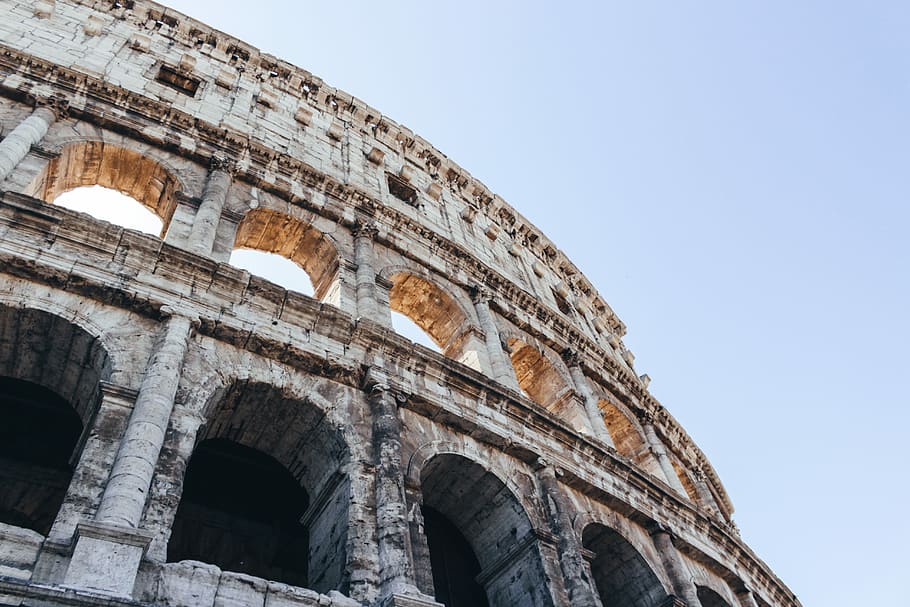 low angle photography of Coliseum at daytime, architecture HD wallpaper