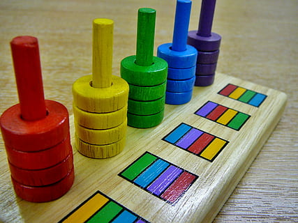 assorted-color wooden toy, colours, game, play, child, colorful HD wallpaper