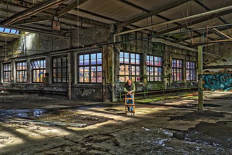 leave, architecture, old, window, within, building, light, darkness HD wallpaper