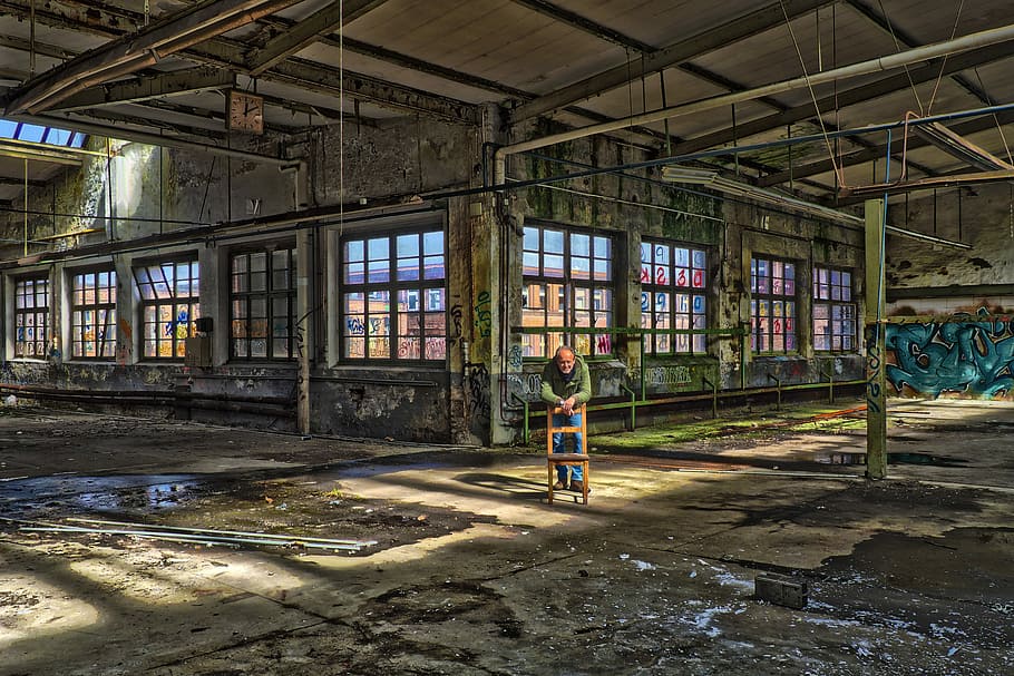 leave, architecture, old, window, within, building, light, darkness HD wallpaper