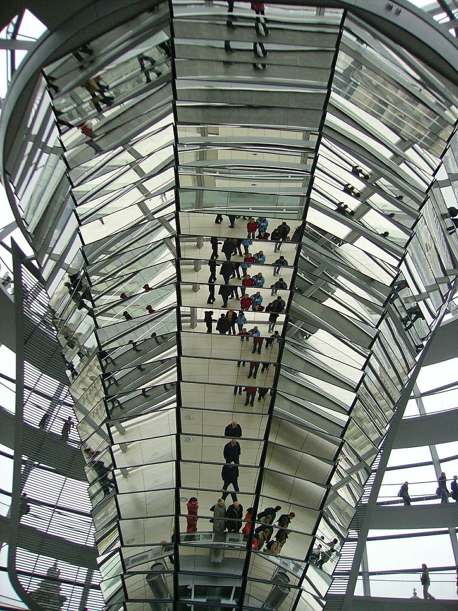 reflections, reichstag, architecture, indoors, window, built Structure HD wallpaper