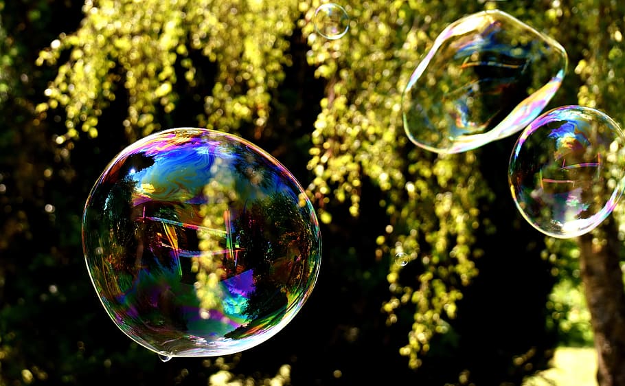Soap Bubbles, Huge, large, make soap bubbles, wabbelig, iridescent HD wallpaper