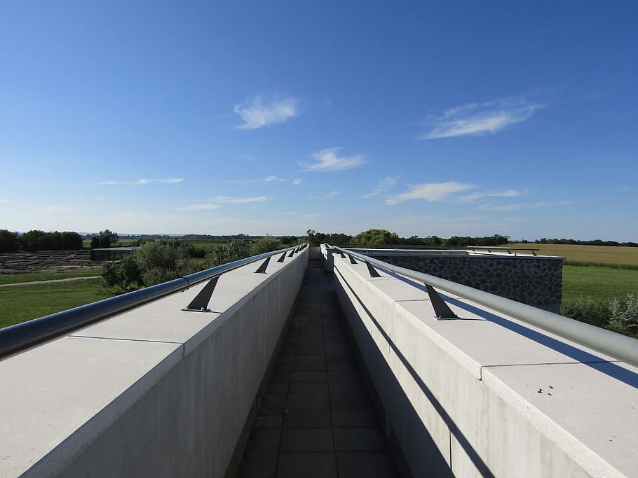 wall, sight, sky, the way forward, direction, diminishing perspective HD wallpaper