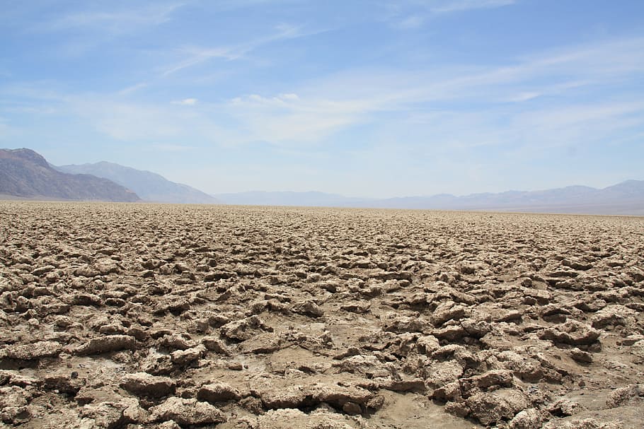 photograph of desert, dry, parched, earth, nature, death valley HD wallpaper