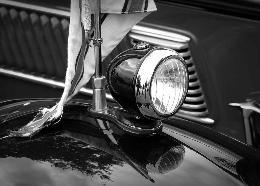 oldtimer, spotlight, classic, automotive, lamp, car headlights HD wallpaper