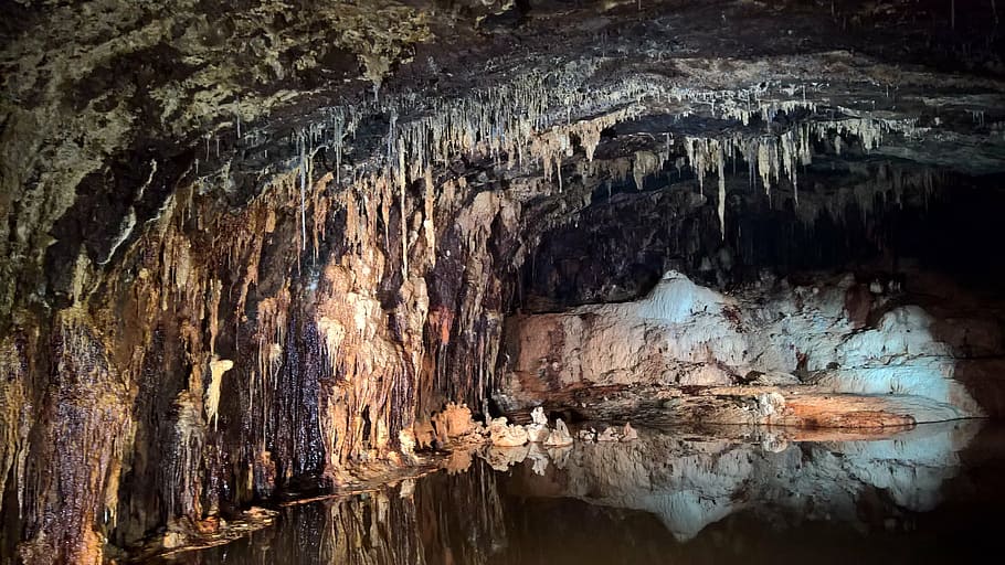 saalfeld, feengrotten, mine, cave, stalactite, rock, geology HD wallpaper