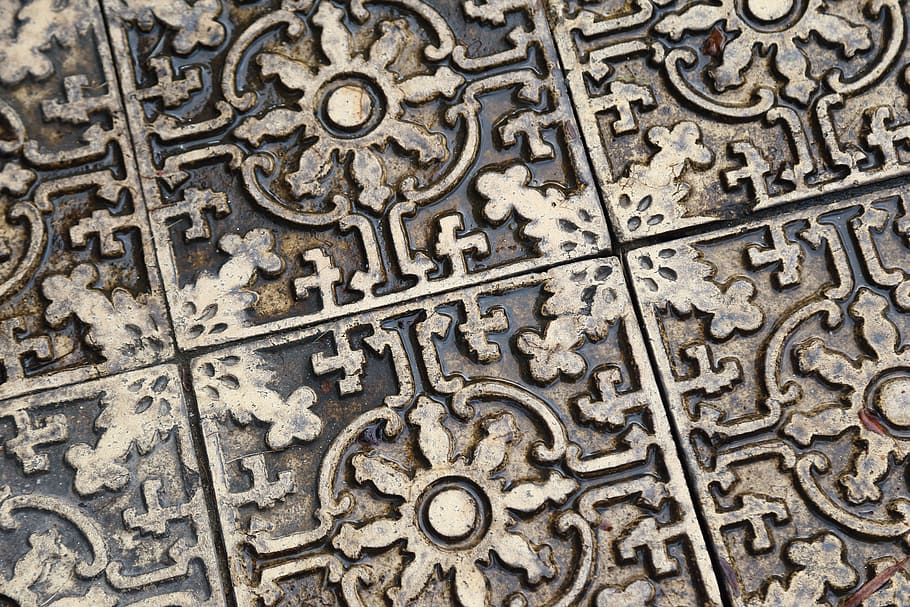 close-up photo of brow metal surface, Ground, Old, Pattern HD wallpaper