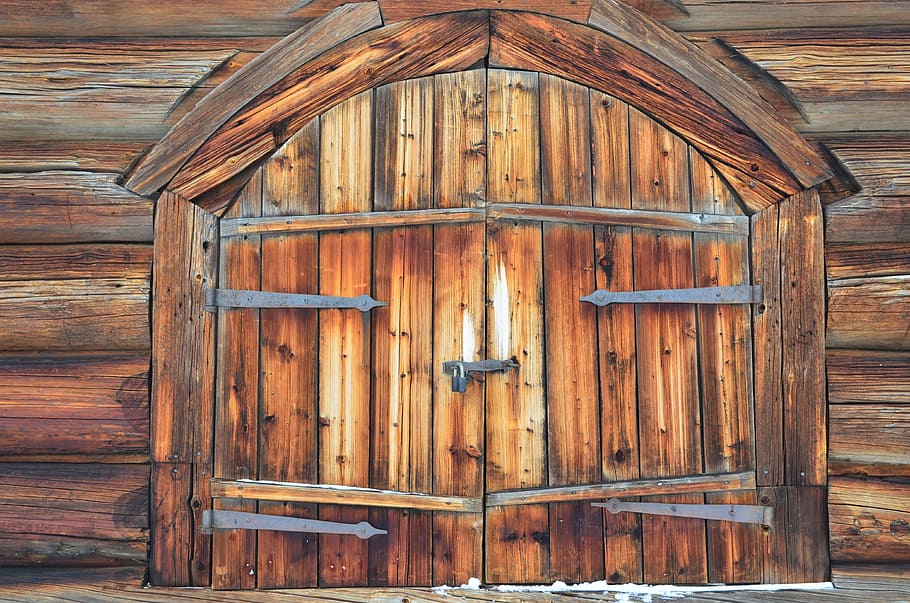 gate, architecture, antiquity, wood - material, closed, entrance HD wallpaper