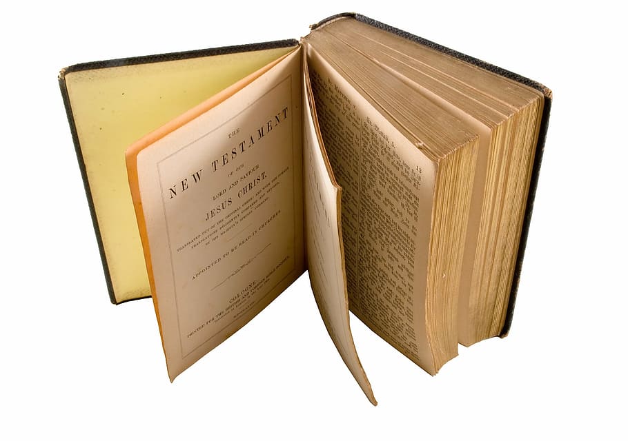New testament, old, book, pages, isolated, font, paper, read HD wallpaper