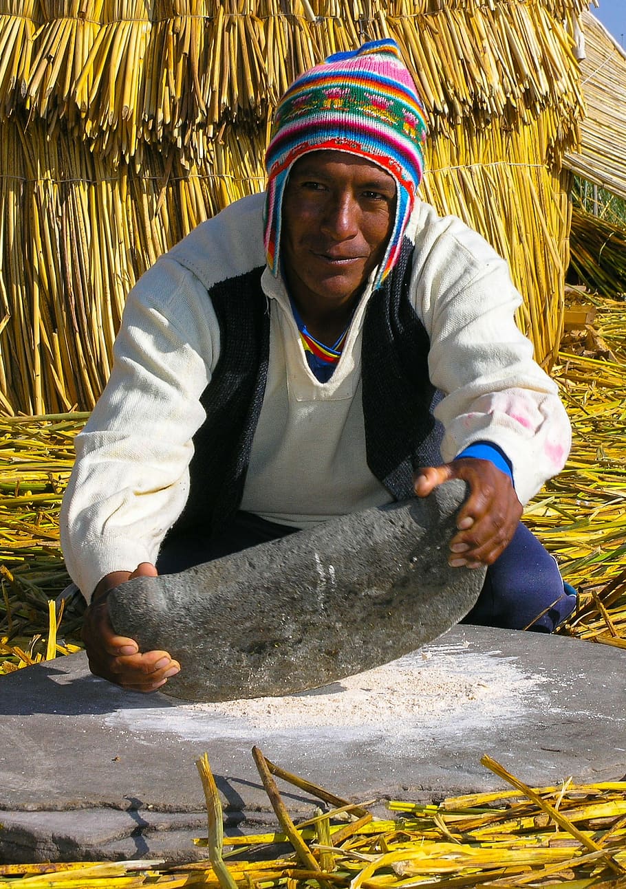 peru, lake titicaca, male, working, manual Worker, cultures, HD wallpaper