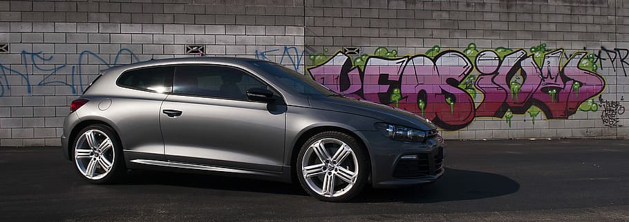 Volkswagen, Scirocco, Graffiti, Car, Tag, vehicle, transportation HD wallpaper