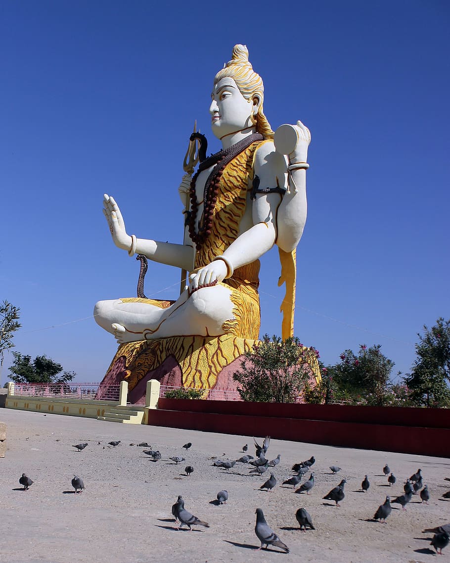 statue, shiva, god, nageshwar, religion, hindu, spirituality, HD wallpaper
