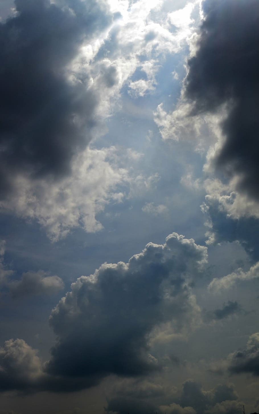cloud, sky, sun, sun light, miracle, beautiful, dark, bright HD wallpaper