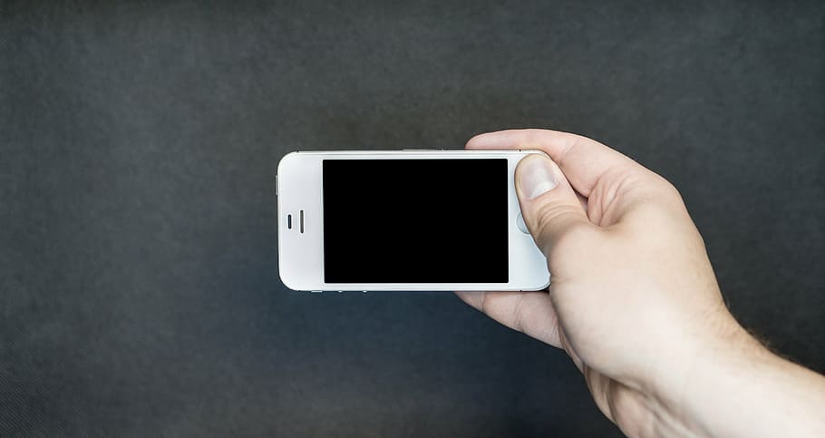 person holding white iPhone, smartphone, screen, technology HD wallpaper
