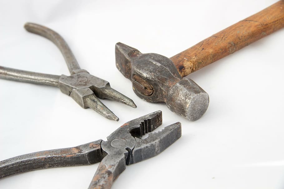 pasatizhi, tools, hammer, metal, work tool, hand tool, rusty, HD wallpaper