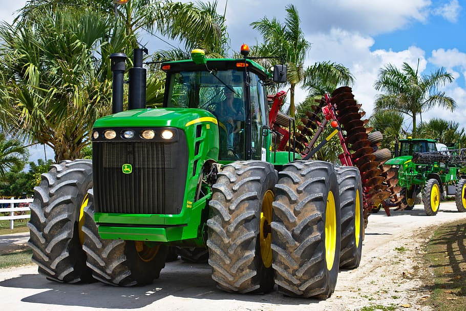 tractor, machine, all wheel drive, big machine, equipment, farm equipment, HD wallpaper