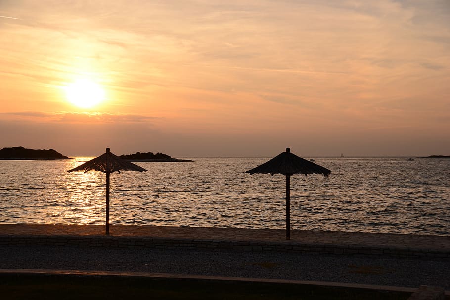 sunset, seaside, water, sky, beauty in nature, scenics - nature HD wallpaper