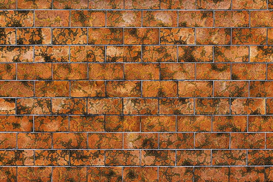 brown brick wall, pattern, tile, building, facade, texture HD wallpaper