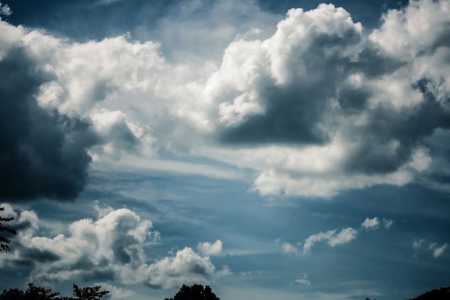 clouds, blue clouds, beautiful, sky, nature, cloud - sky, beauty in nature HD wallpaper
