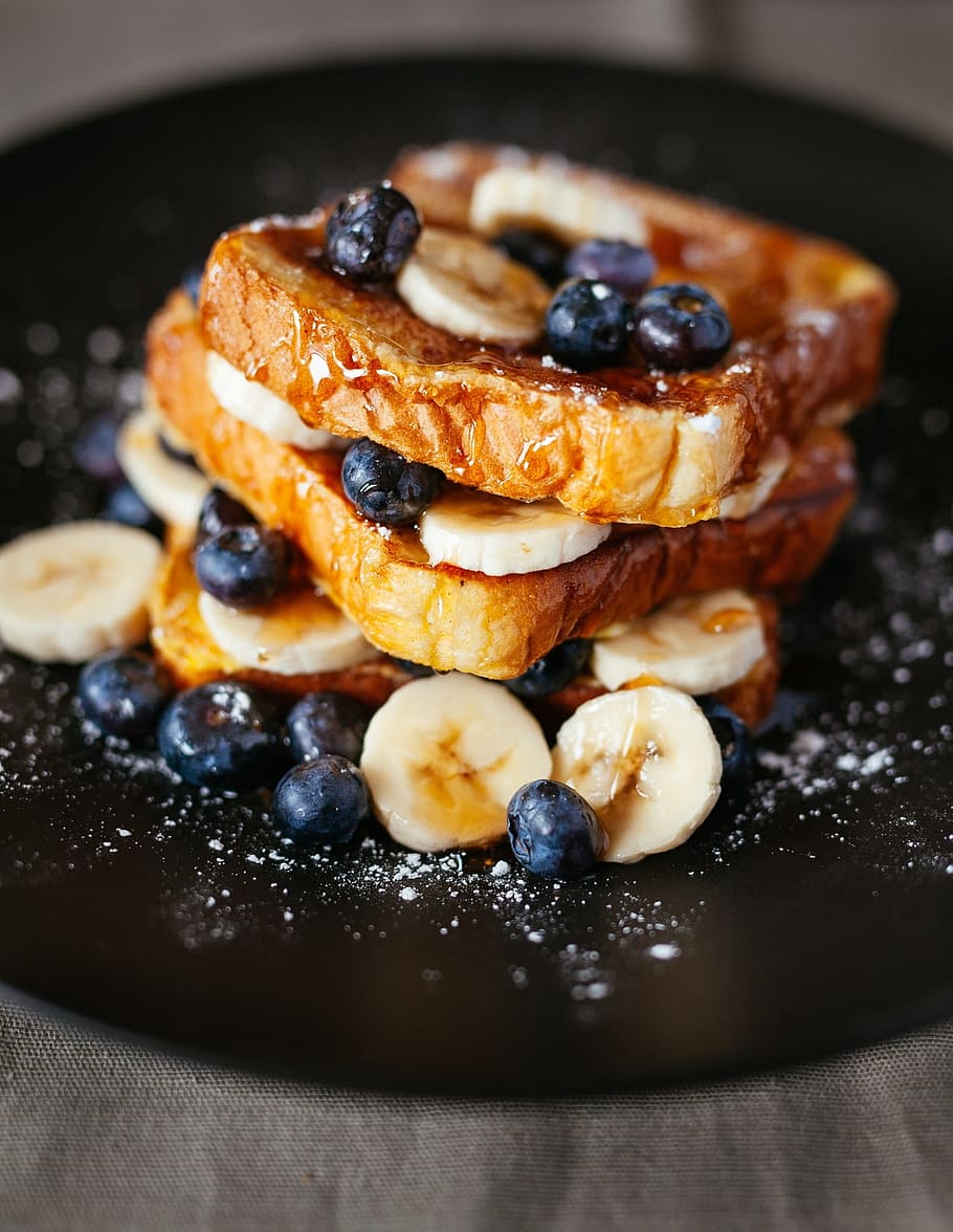 close-up photo of baked food, bread, pastry, restaurant, shop HD wallpaper