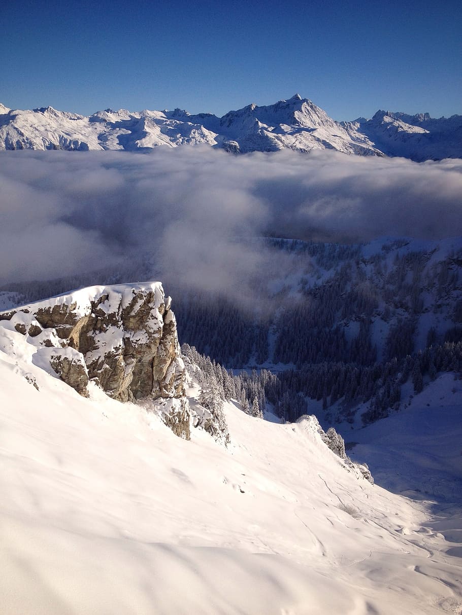 montafon, mountains, snow, winter, cold temperature, beauty in nature HD wallpaper