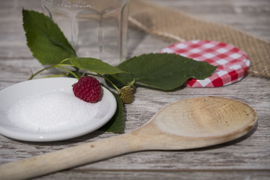 raspberry, berries, fruit, red, sweet, sugar, granulated sugar HD wallpaper
