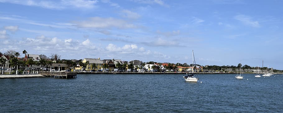 St Augustine, Florida, Florida, River, River Front, View, panoramic HD wallpaper