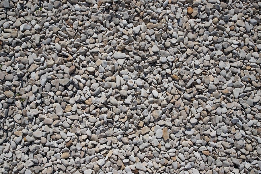 gravel, white, background, pattern, texture, stones, structure, HD wallpaper