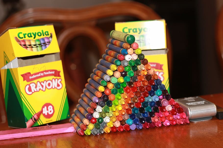 crayons, crayola, school, drawing, colorful, education, colored HD wallpaper