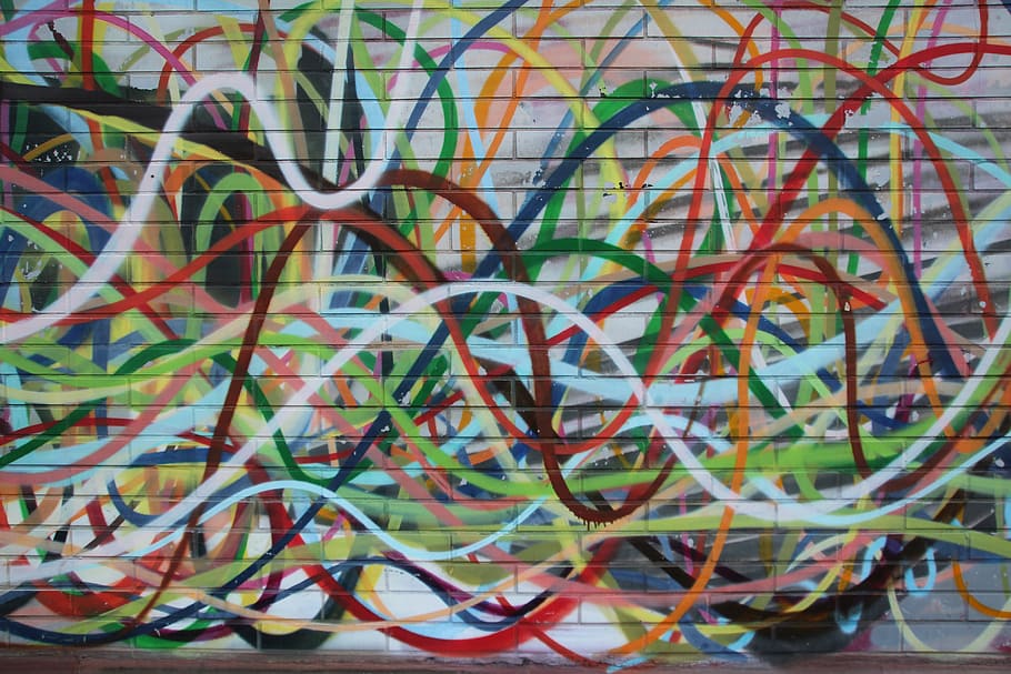 Graffiti, Art, Mural, graffitti, colorful, street art, multi colored HD wallpaper