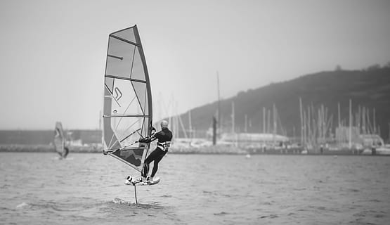 windsurf, windsurfing, hydrofoil, water, sport, sea, leisure activity HD wallpaper