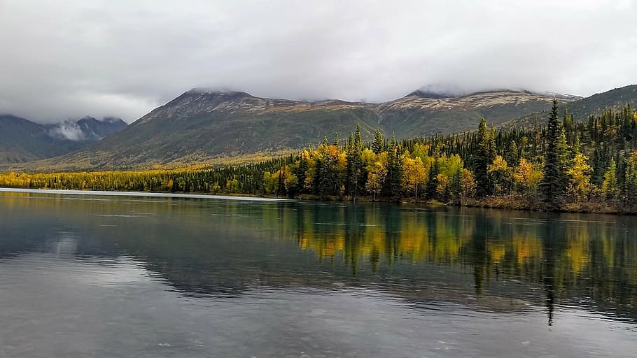 body of water during daytime, landscape, scenic, cloudy, overcast HD wallpaper