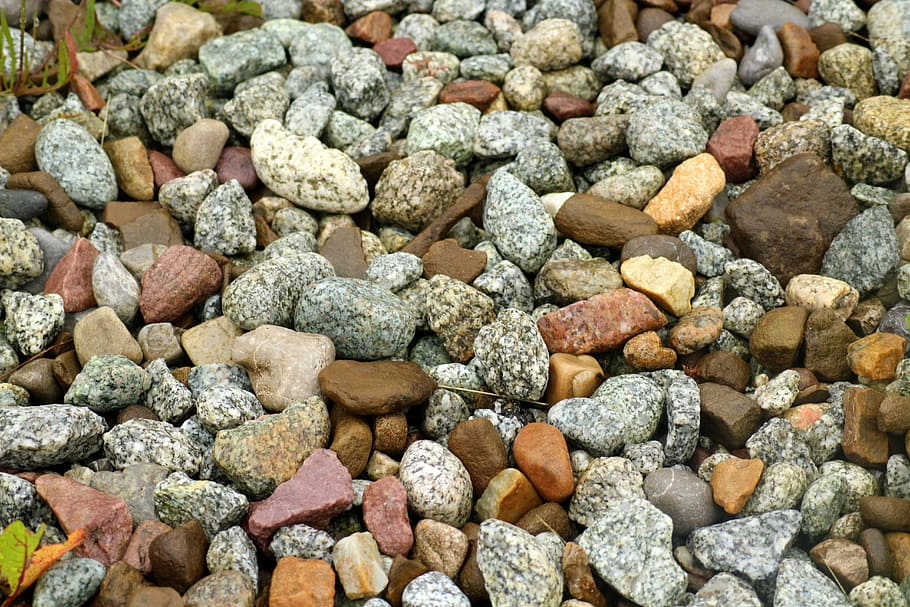 assorted stone fragments, pebbles, nature, the background, texture HD wallpaper