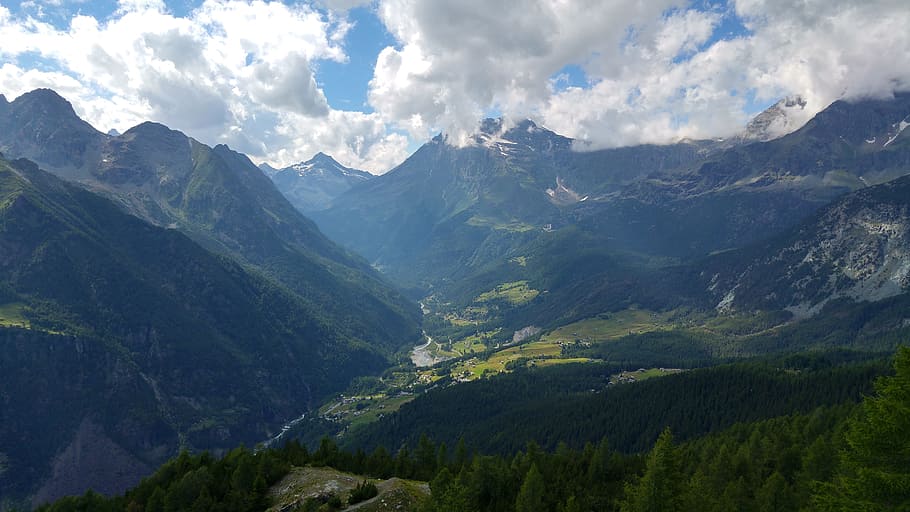 valmalenco, mountains, go, cloud - sky, environment, mountain range HD wallpaper