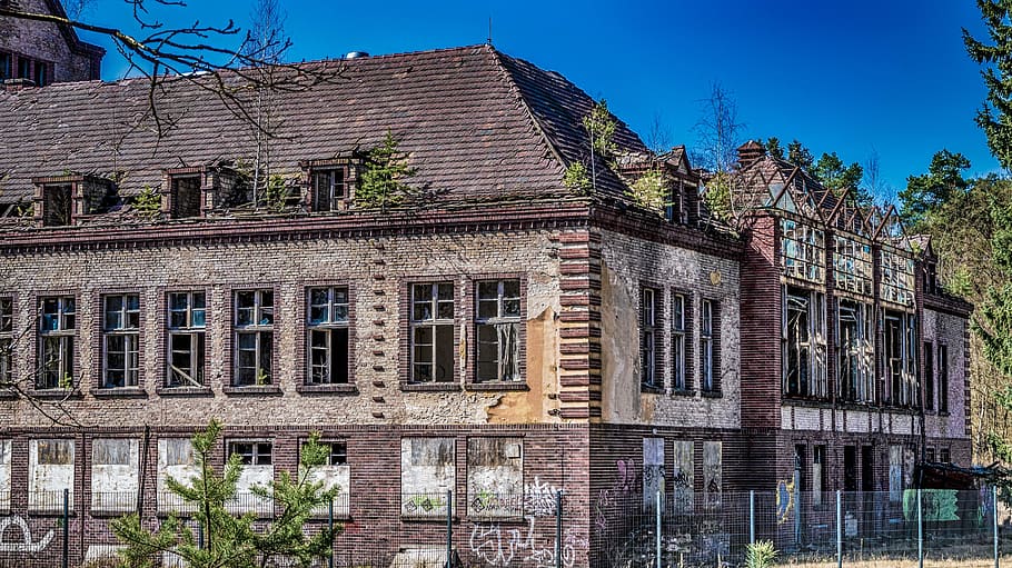 old, home, building, window, brick, break up, ruin, lapsed HD wallpaper