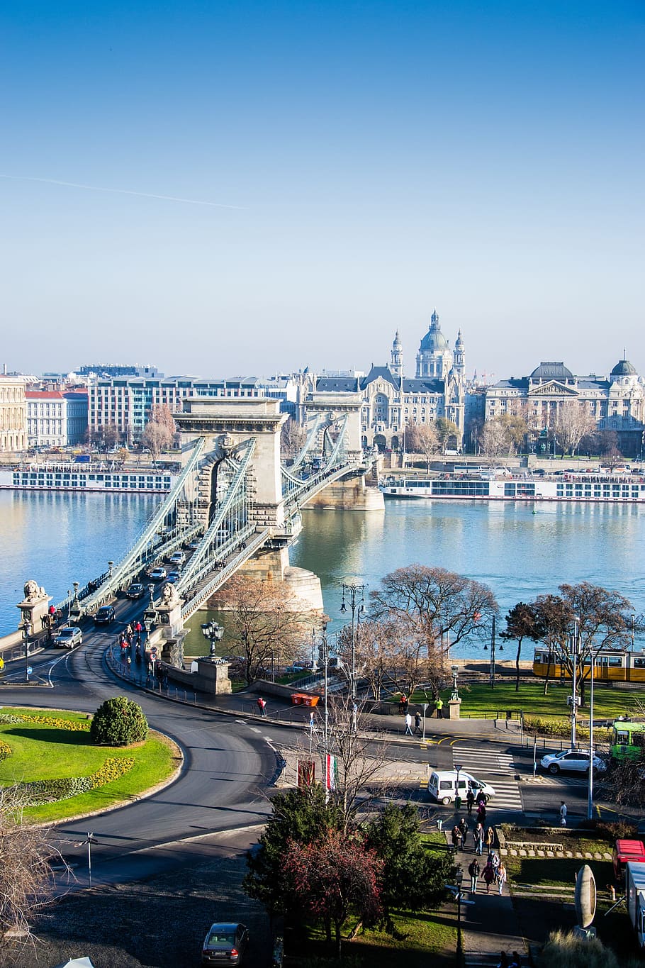 Bridge, Budapest, Architecture, River, hungary, danube, building HD wallpaper