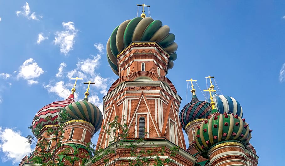san basilio, church, moscow, red square, architecture, dome, HD wallpaper