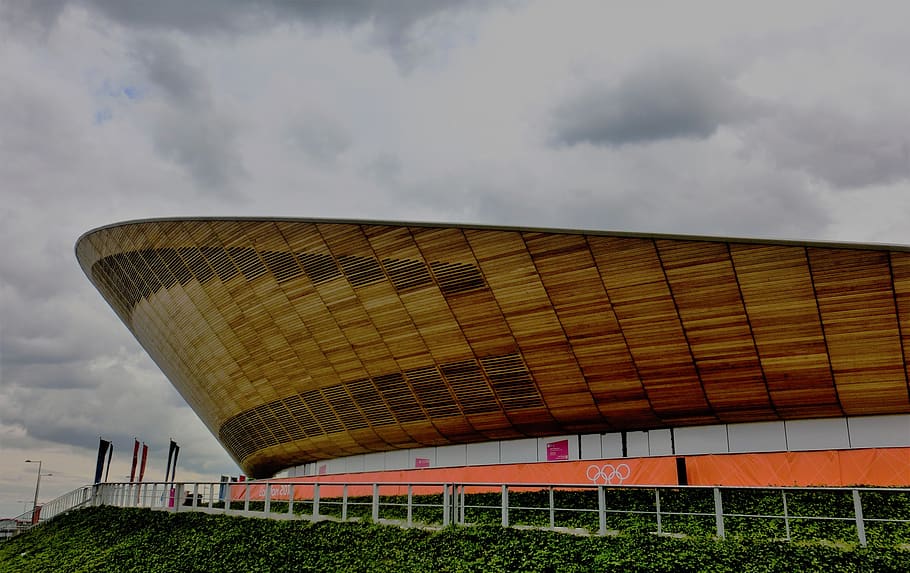 building, modern, olympic games, sport, cloud - sky, architecture HD wallpaper