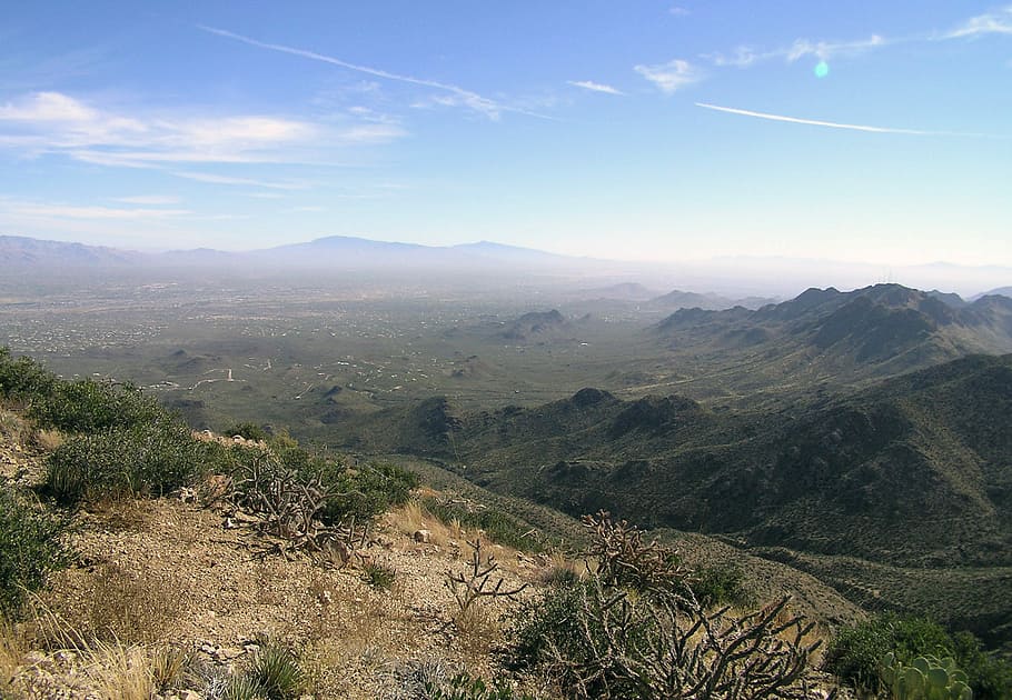 Landscape of the Desert at Saguaro National Park, Arizona, photos, HD wallpaper