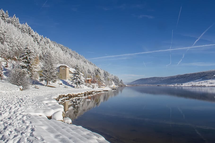 Landscape, Snow, Tree, Hiking, Winter, mountain, alps, nature HD wallpaper